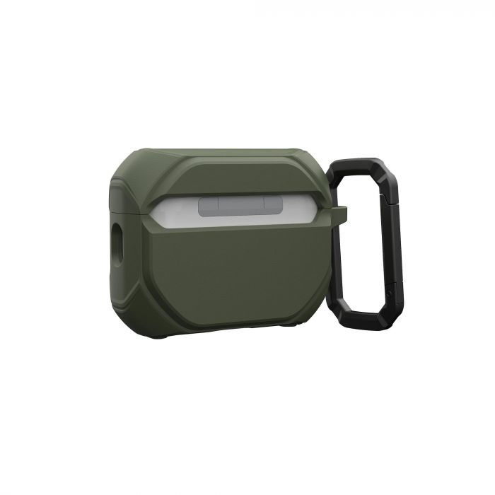 Чохол UAG для AirPods Pro (Gen 3, 2025) with Built-in Phone Stand, Monarch, Olive Drab/Silver