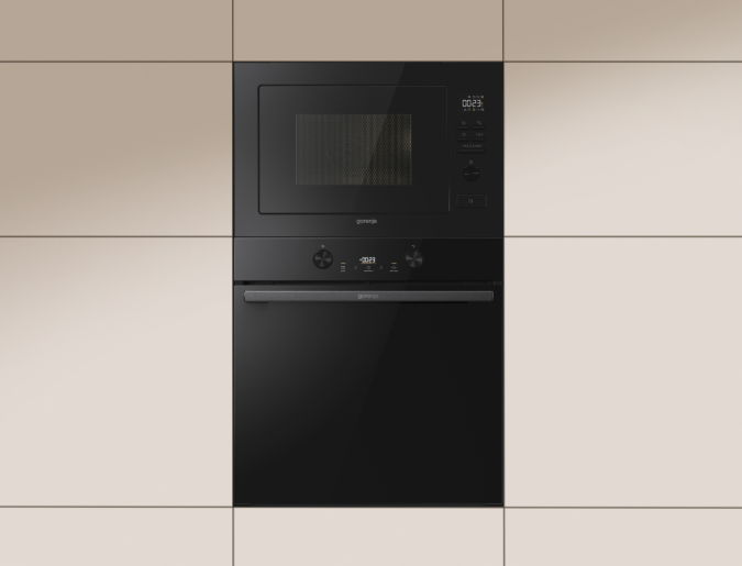 Мікрохвильова піч Gorenje вбудовувана, 25л, електр. управл., 900Вт, гриль, дисплей, чорний