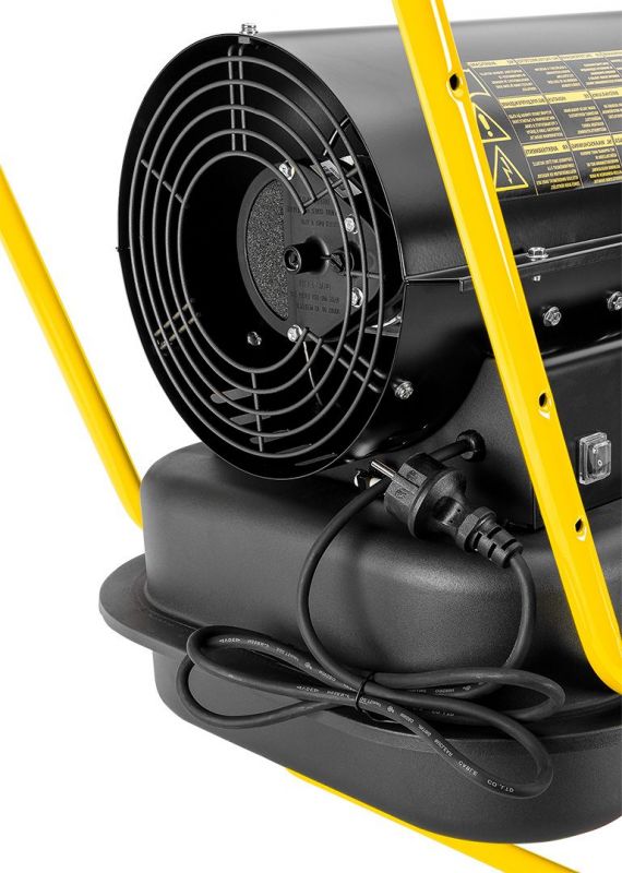 Теплова гармата дизельна Neo Tools, прямого нагріву, 20кВт, 200м2, 600м3/год, колеса, чорний, 21.30кг
