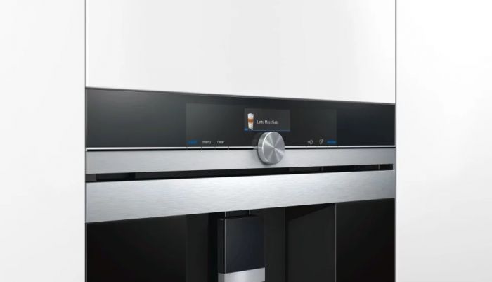 Кавомашина Siemens вбудована, 2.4л, зерно+мелена, автомат.капуч, LED-дисплей, авторецептів -29, чорний