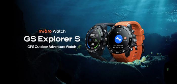 Смарт-годинник Mibro GS Explorer S 48мм, 1.32", 466x466, AMOLED, BT 5.3, Dual-band GPS, 10 ATM, чорний обсидіан