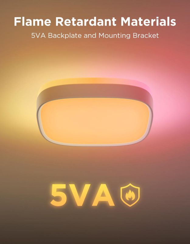 Потолочний світильник Govee H60A4 30cm Smart Square Ceiling Light, RGBWW + RGBIC, WI-FI/Bluetooth, білий