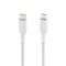 Кабель Belkin USB-C > Lightning заряджання/синхронізації 30Вт PD, 2м, плетений, білий