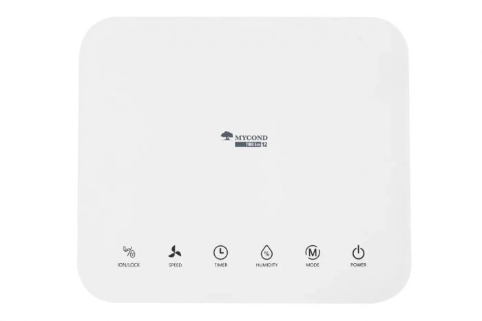Осушувач повітря MYCOND TIBO ECO 12, 12л.на добу, 25м.кв  , 120м3/год, 200Вт, дисплей, ел.кер-ня, Wi-Fi, таймер, авто вимк., білий