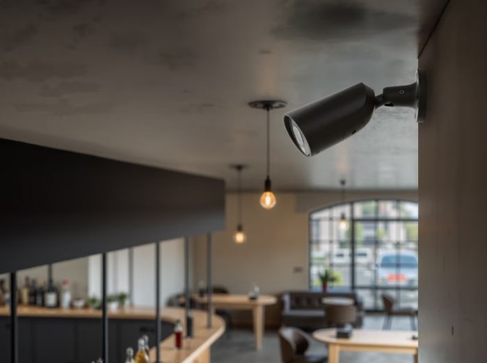 IP-Камера дротова Ajax BulletCam HL black, 5мп, 4мм, гібридне підсвічування IR 50м, білий Led 50м, Poe, True WDR, IP 65,  аудіо, кут огляду 75° до 85°, вулична, чорна