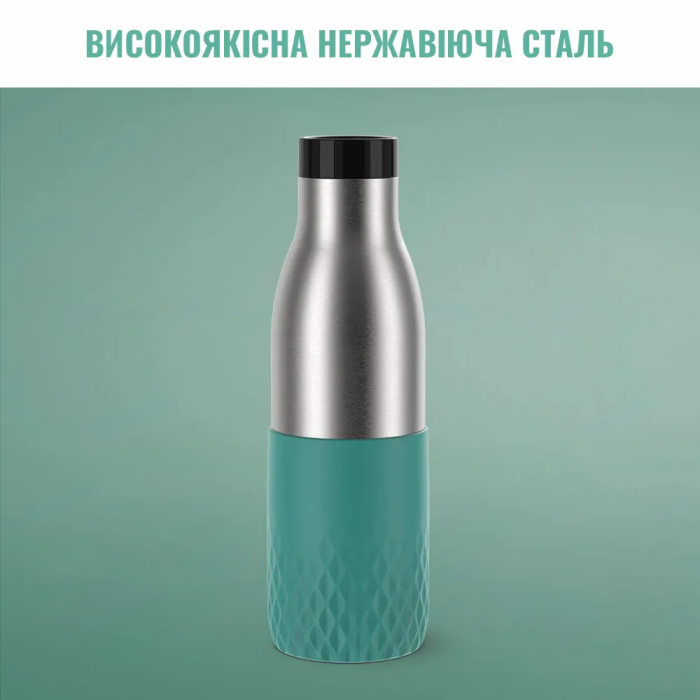 Термопляшка Tefal Bludrop, 500мл, нержавіюча сталь, пластик, зелений