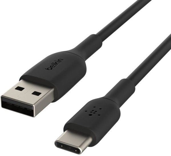 Кабель Belkin USB-A > USB-C заряджання/синхронізації 15Вт, 2м, PVC, чорний