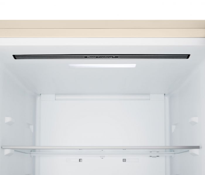 Холодильник LG з нижн. мороз., 186x60х68, холод.відд.-220л, мороз.відд.-113л, 2дв., E, NF, інв., диспл внутр., зона св-ті, бежевий