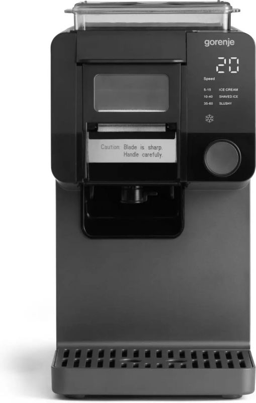 Морозивниця Gorenje  3 в 1, 210Вт, чаша-1л, 35 кг - 24 год., слаші, лід, морозиво, електронне управління, чорний