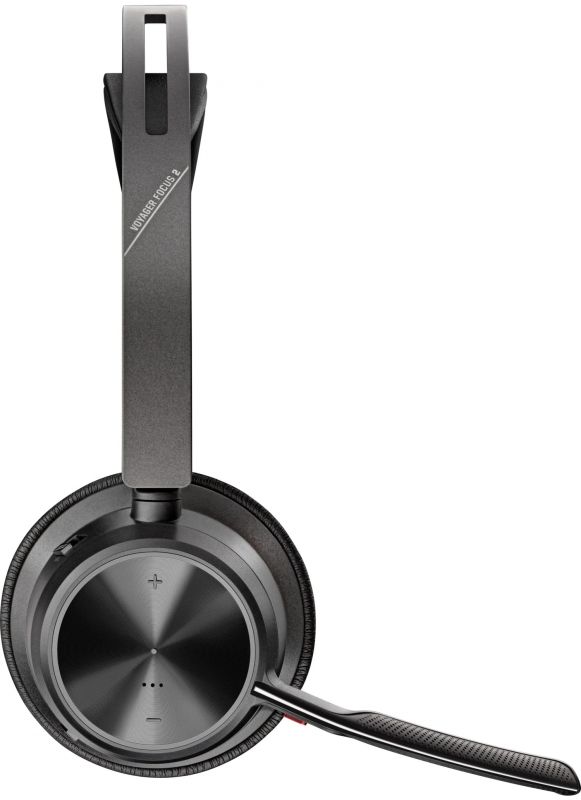 Гарнітура комп'ютерна стерео On-ear Poly Voyager Focus 2, USB-A, Bluetooth, всеспрямований, ANC, Acoustic fence,  чорний