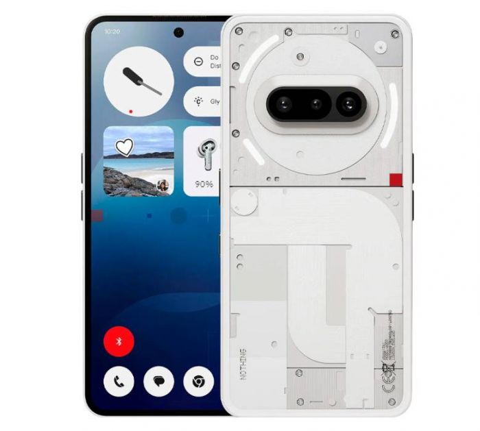 Смартфон Nothing Phone (3a) 6.77" 12/256ГБ, 2SIM, 5000мА•год, білий