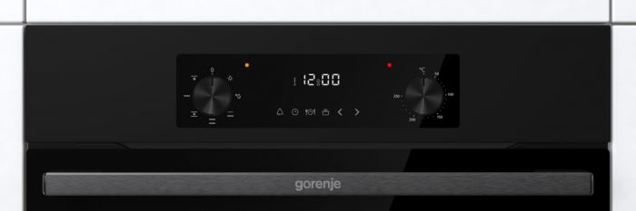 Духова шафа Gorenje електрична, 61л, A+, дисплей, конвекція, чорний 