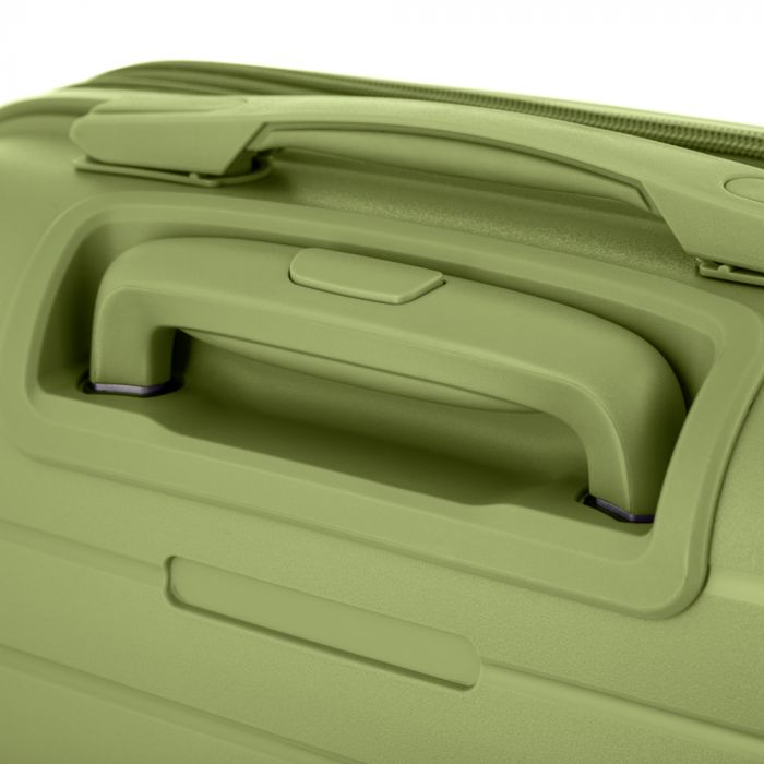 Валіза 2E, Aero, поліпропілен, мала, 35/44 л, TSA, 4 колеса, EXP, оливково-зелений