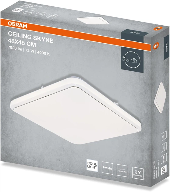 Світильник накладний OSRAM CEILING SKYNE 480мм  Square 72Вт 4000K