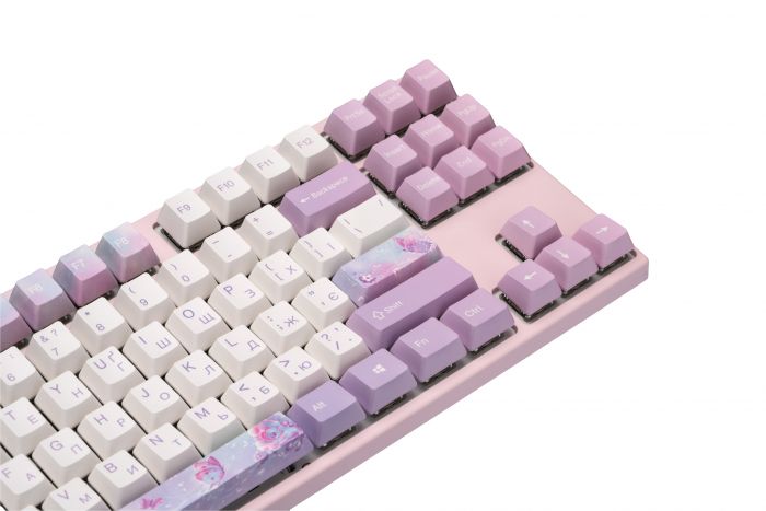 Клавіатура механічна Varmilo VEM87 Dreams On Board 87Key, EC V2 Rose, USB-A, EN/UKR, White Led, рожевий