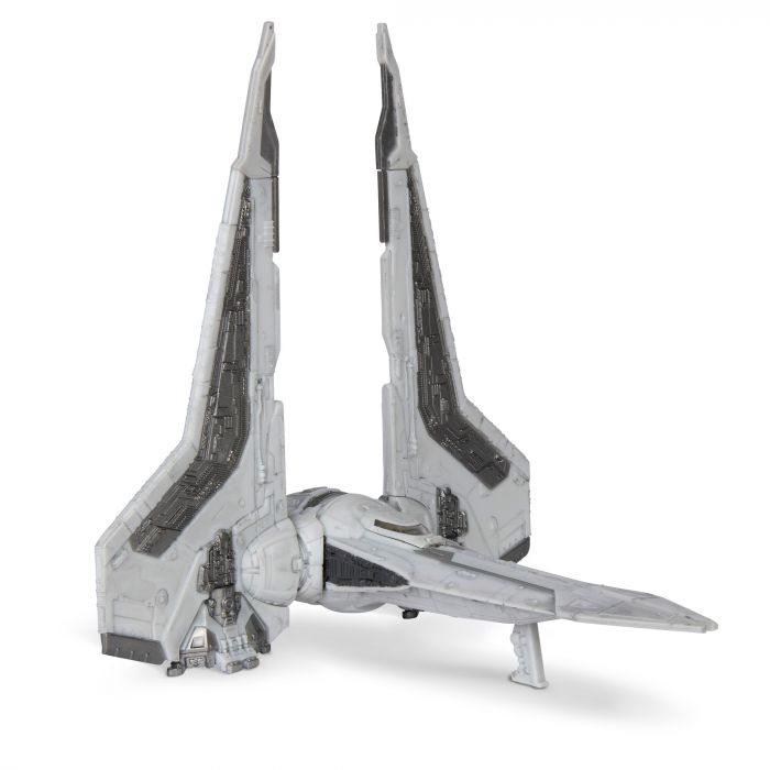 Ігрова колекційна фігурка Star Wars Medium Vehicle Транспорт та фігурка Kom'rk-Class Mandalorian Starfighter 12.5см