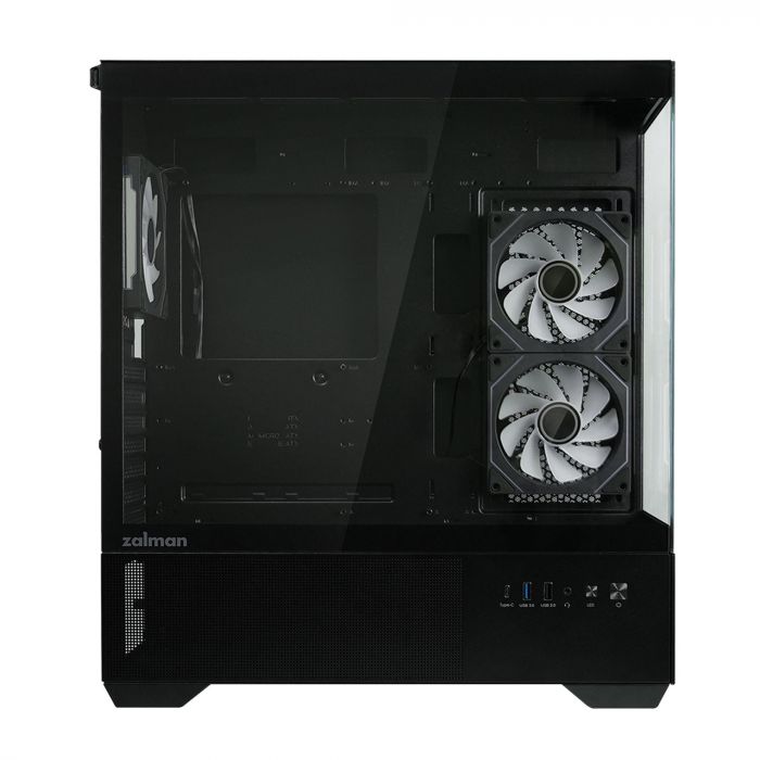 Корпус Zalman Chronix без БЖ, 1xUSB3.0, 1xUSB2.0, 1x Type C, 2x120мм ARGB Reverse,  1x120мм ARGB, VGA 410мм, LCS ready, TG Side/Front Panel, ATX, чорний