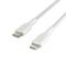 Кабель Belkin USB-C > Lightning заряджання/синхронізації 30Вт PD, 2м, плетений, білий