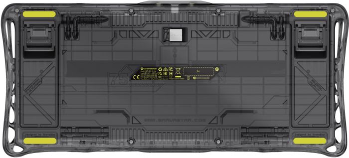 Клавіатура механічна GravaStar Mercury K1 Lite 80keys, GravaStar x BSUN Grey, BT/WL/USB, чорний