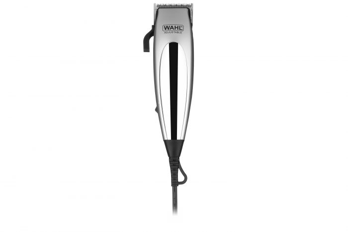 Машинка для стрижки WAHL HomePro Deluxe Combo, від мережі, вібраційний мотор, насадок-12, міні-тример у компл., сріблястий