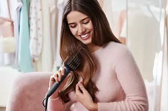 Щітка-випрямляч Philips Series 5000, темп.режимів-3, 150-200С, кераміка, синій