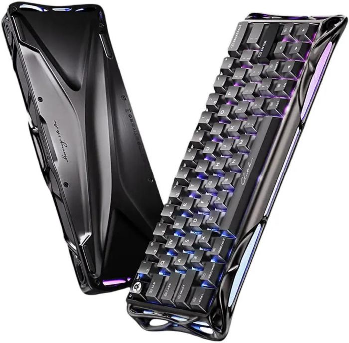 Клавіатура магнітна GravaStar Mercury V60 Pro 60keys, GravaStar Blackcore, USB-A, 8k,RGB, GunMetal