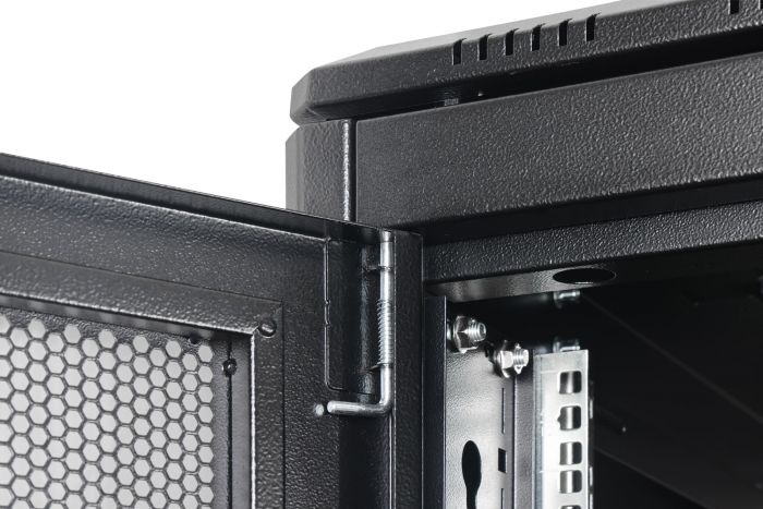 Шафа DIGITUS 19", 42U, Unique Server-N, перфоровані двері, 600x1000 мм, 1200кг максимально, чорна