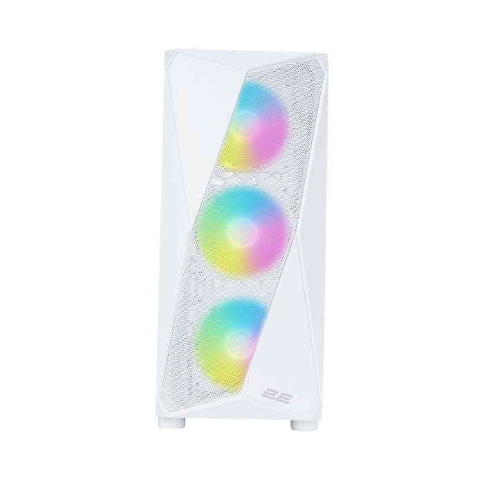 Корпус 2E GAMING Aruba G3313W, без БЖ 1xUSB3.0, 2xUSB2.0, 5x120мм ARGB, VGA 330мм, LCS ready, HUB, TG Side Panel, ATX, білий