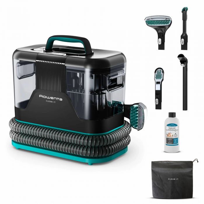 Пилосос Rowenta миючий Clean It, 750Вт, конт пил -1,5л, вода -2,3л, 13500 Па, 4 насадки, чорний