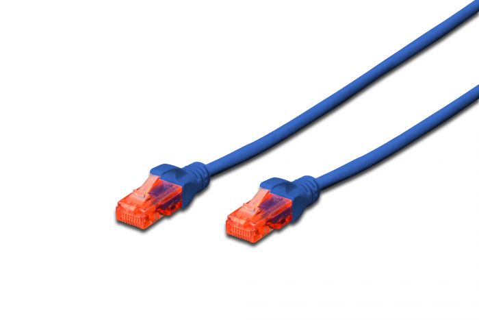 Патч-корд DIGITUS CAT 6 UTP, 0.25м, AWG 26/7, Cu, LSZH, синій