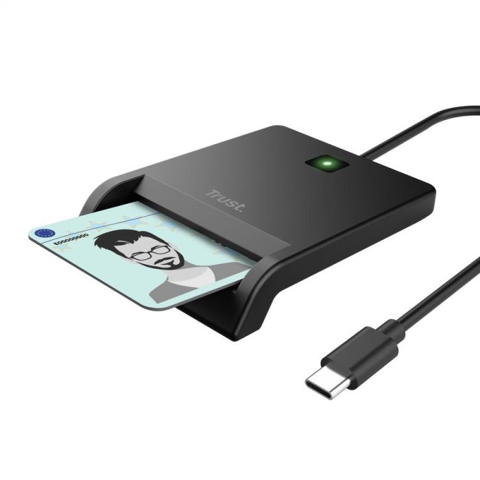 Кардридер Trust Primo Smartcard Reader, USB-C, чорний