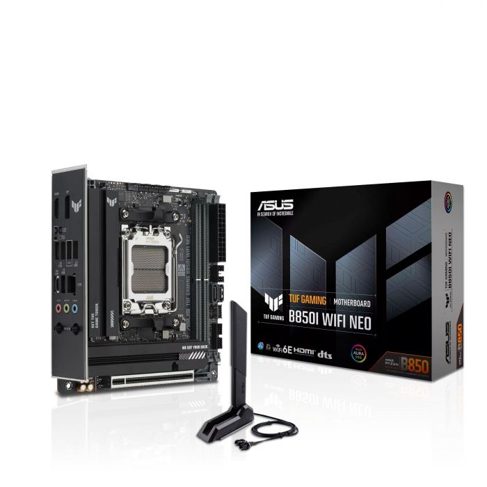 Материнcька плата ASUS TUF GAMING B850I WIFI NEO sAM5 B850 2xDDR5 M.2 HDMI DP Wi-Fi BT mITX