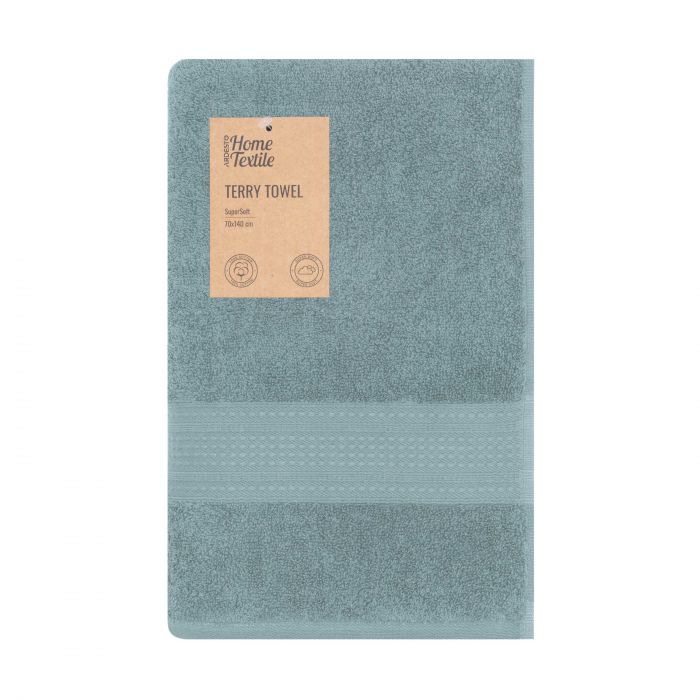 Рушник махровий Ardesto SuperSoft 70х140см, 100% бавовна, зелений
