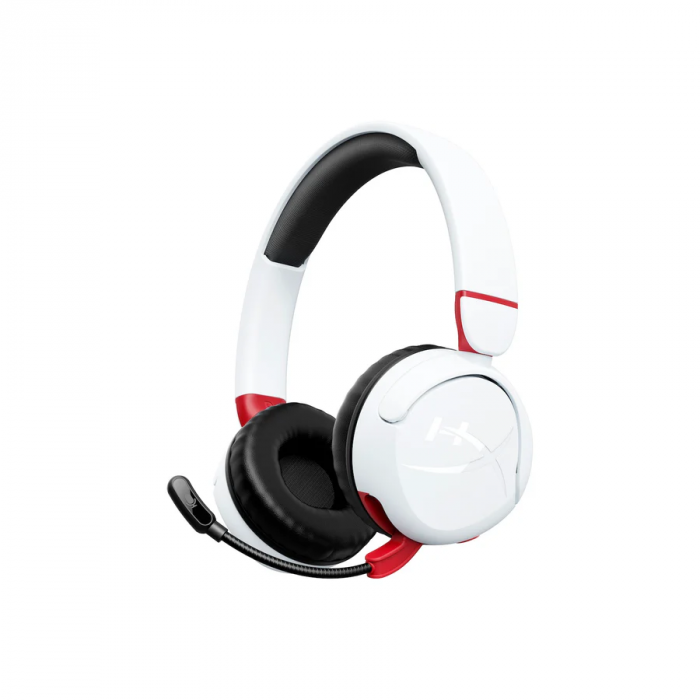 Гарнітура ігрова HyperX Cloud Mini, mini-jack/BT, 1.2м, білий-червоний