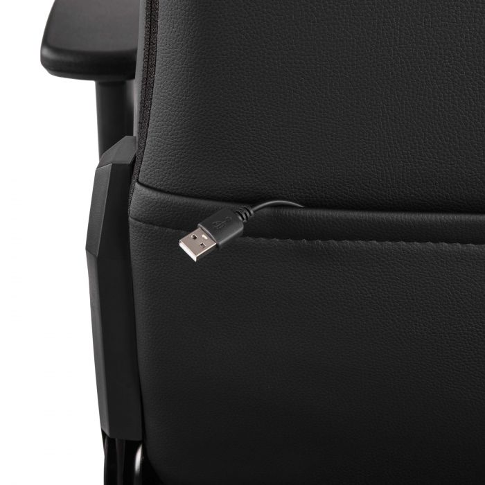Крісло 2E GAMING OGAMA II RGB, ПУ шкіра, 3D-Armrests, чорний