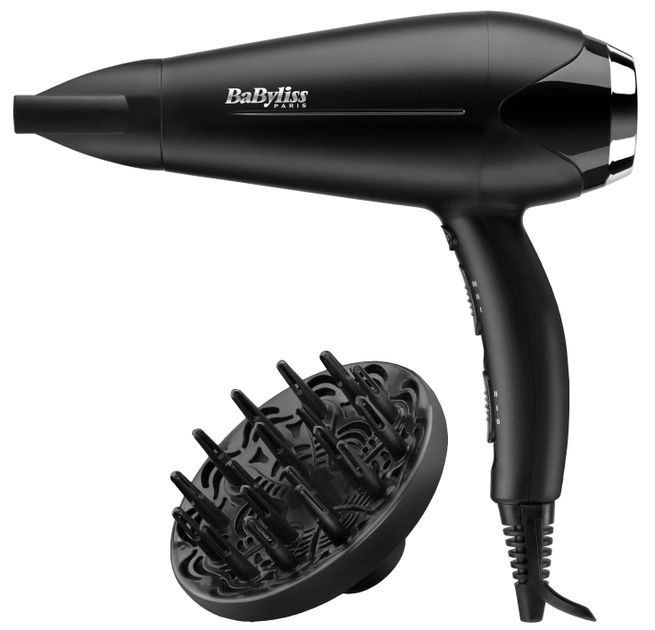 Фен Babyliss Turbo Smooth, 2200Вт, 3 режими, дифузор, іоніз-я, хол. обдув, чорний