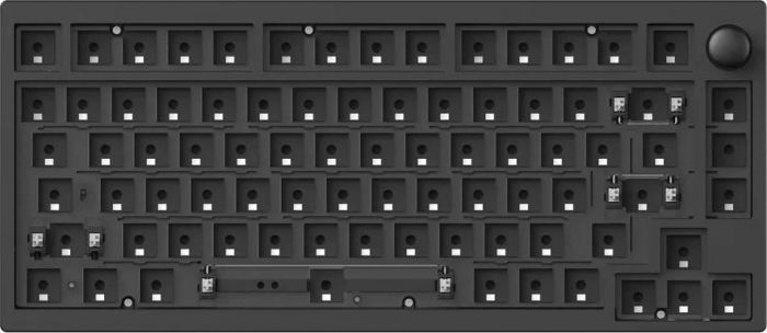 Клавіатура механічна Lemokey  P1 Pro 84Key, Keychron Super Red, WL/BT/USB-A, QMK/VIA, Hot-Swap, EN/UKR, RGB,  Knob, Carbon Black