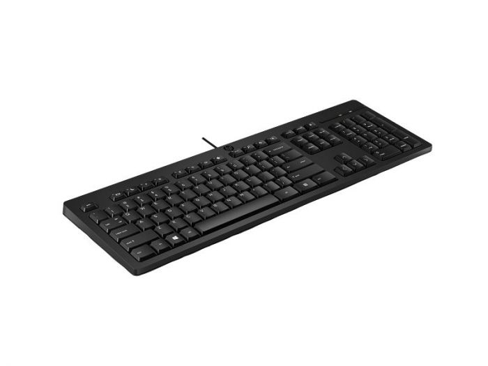 Клавіатура мембранна НР 125, 109key, USB-A, EN/UK, чорний