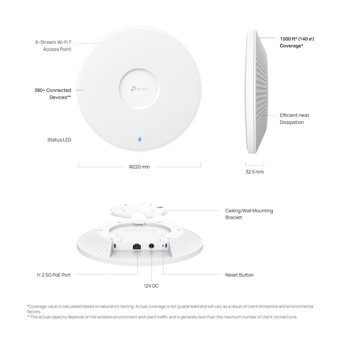 Точка доступу TP-LINK EAP772 BE11000 1x2.5GE, PoE