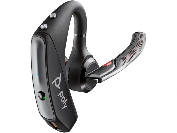 Гарнітура комп'ютерна стерео In-ear Poly Voyager 5200 UC з адаптером BT600, USB-A, Bluetooth, всеспрямований, Acoustic fence, чорний