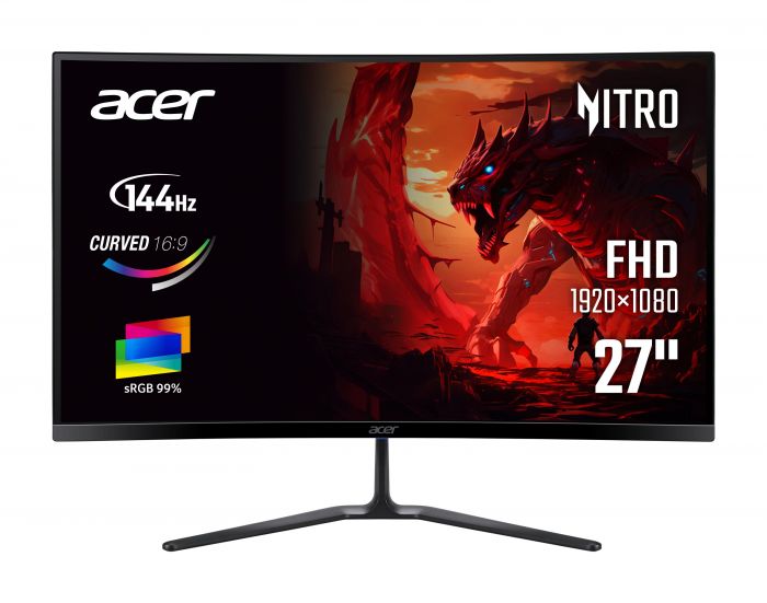 Монітор Acer 27" ED270P0bmipx HDMI, DP, MM, VA, 144Hz, 1ms, CURVED, FreeSync Premium