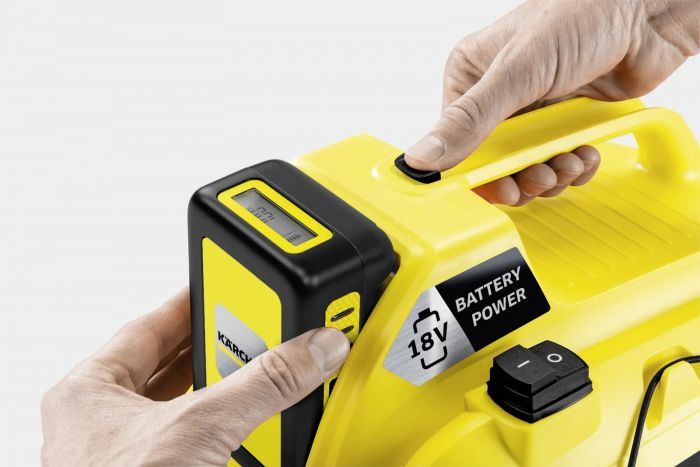 Пилосос професійний Karcher WD 1 Compact Battery, 18В, контейнер 7л, 3.14кг, без АКБ та ЗП