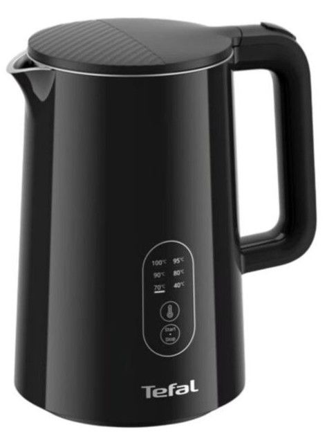 Електрочайник Tefal Thermo Protect Control 1.5л, Strix, з подвійними стінками, 6 темп.реж, чорний