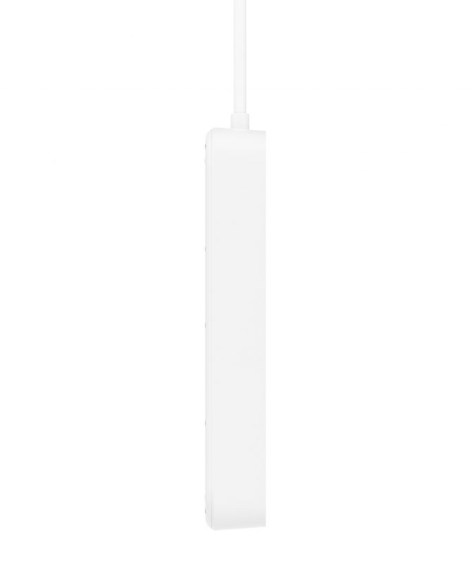 Подовжувач мережевий Belkin 2м, 6хТипF, 16А, USB-A/USB-C 18Вт, фільтр, білий