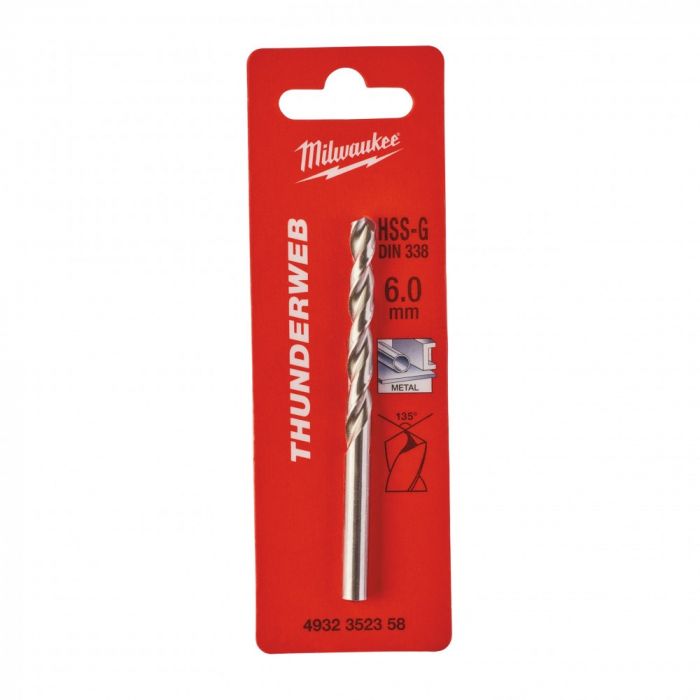 Свердло по металу Milwaukee Thunderweb HSS-G, 6х57х93мм