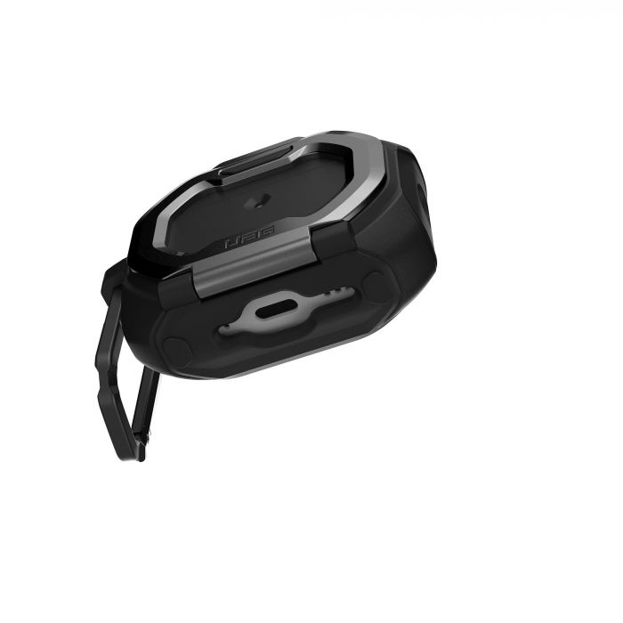 Чохол UAG для AirPods Pro (Gen 3, 2025) with Built-in Phone Stand, Monarch, Black/Silver