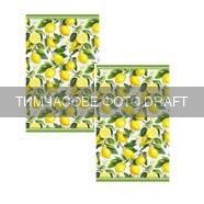 Набір рушничків для кухні ARDESTO Sicilian lemons 38х63см, 2шт, 100% бавовна, зелений