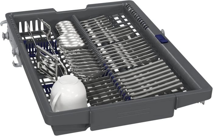 Посудомийна машина Siemens вбудована, 10компл., A+, 45см, дисплей, 3й кошик, Zeolith, білий