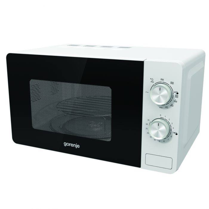 Мікрохвильова піч Gorenje, 20л, мех. управл., 800Вт, гриль, білий