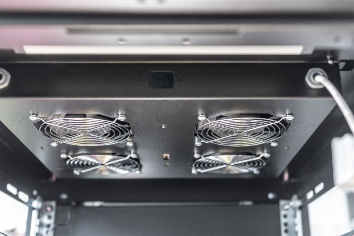 Блок вентиляторів DIGITUS 19" Roof, 4 fans, thermostat, RAL 9005